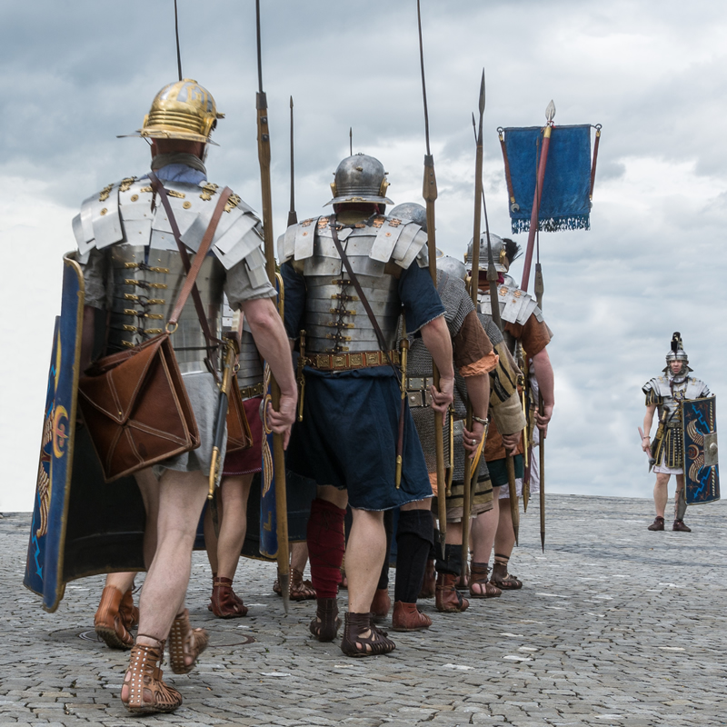 Romans marching